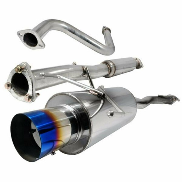 Overtime 2.5 in. Inlet N1 Style Catback Exhaust with Burnt Tip for 90 to 93 Honda Accord, 8 x 12 x 53 in. OV126262